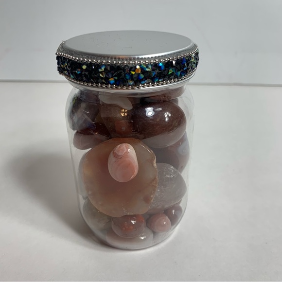 Jar of various crystals & gems. - Picture 7 of 9